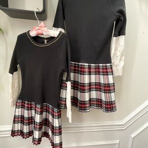 The Children's Place Black and Plaid Kids Dresses